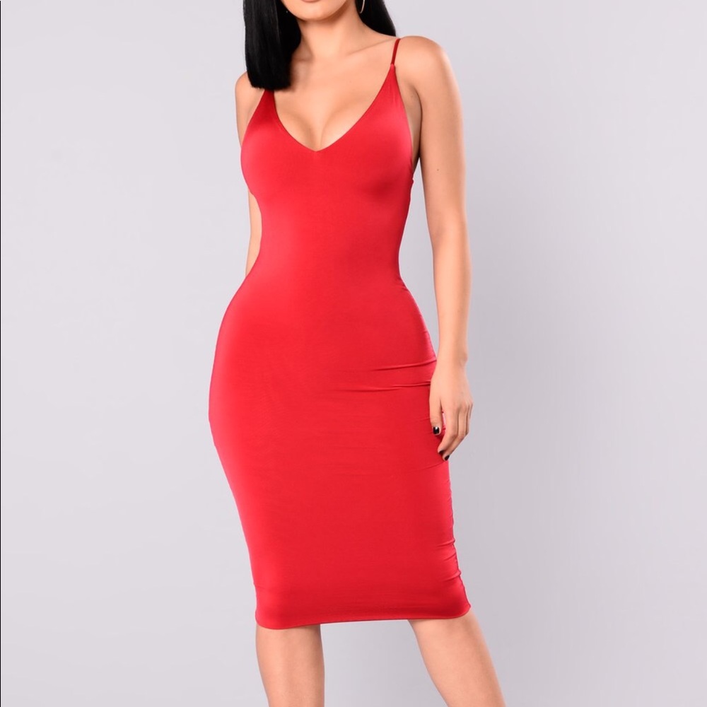 FASHION NOVA Anne Marie Bodycon Dress NWT XS Red
